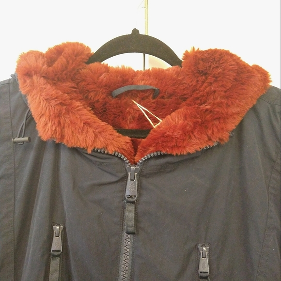 Free People Navy Wine Break the Ice Jacket. Large. FLAW - Picture 3 of 8